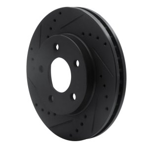 Buick Rendezvous Brake Rotor (1) - Front Left - R1 Concepts - Drilled & Slotted - Black - `01-`07